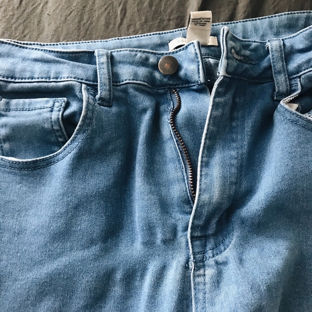 High Rise Blue Skinny Jeans - Picture 3 of 5